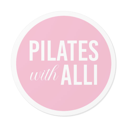 Pilates with Alli Round Sticker - Pink