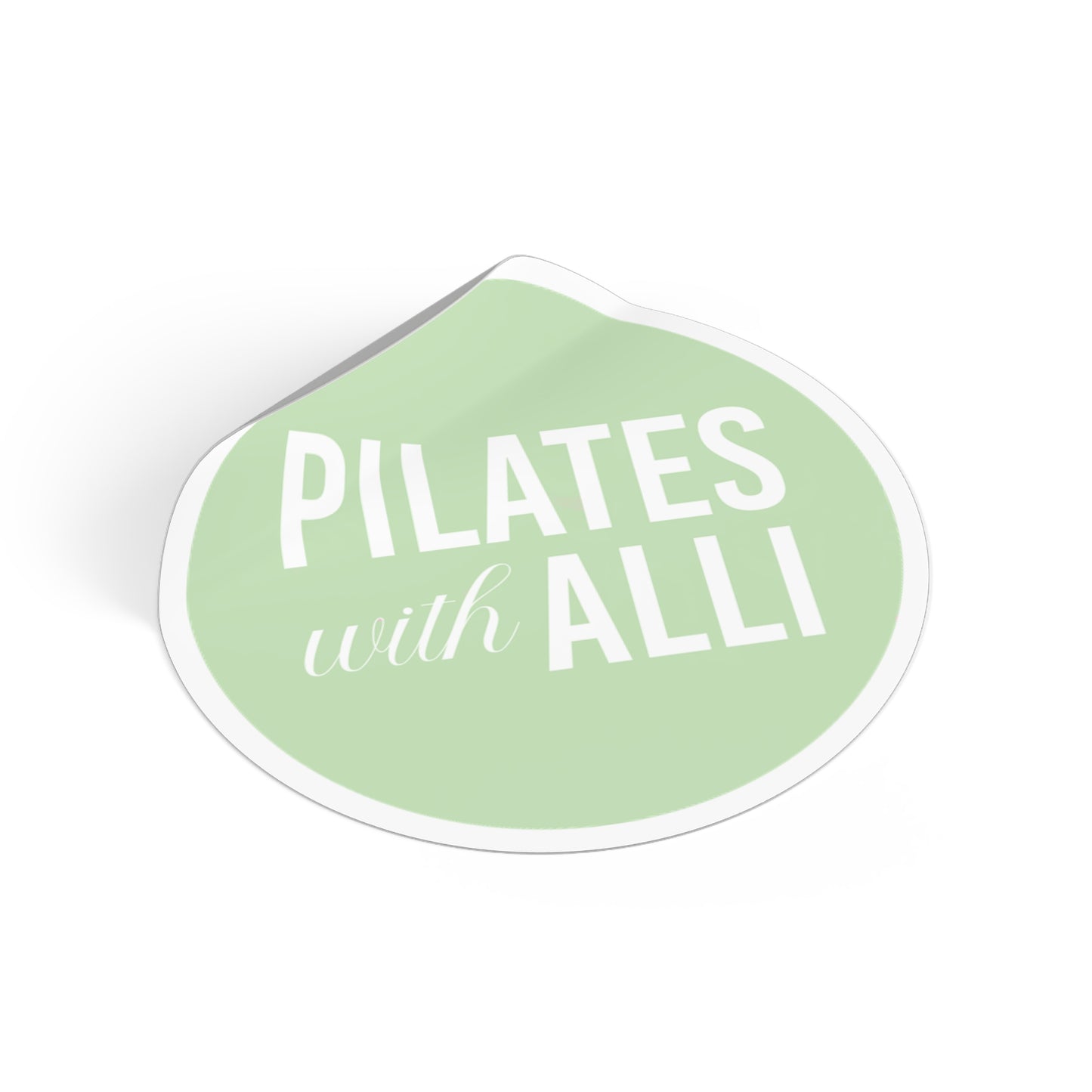 Pilates with Alli Round Sticker - Green