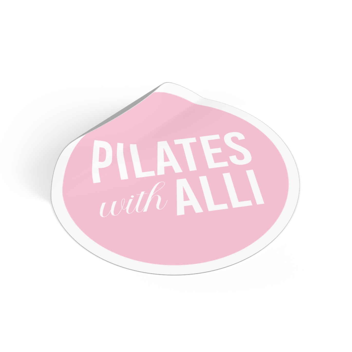 Pilates with Alli Round Sticker - Pink